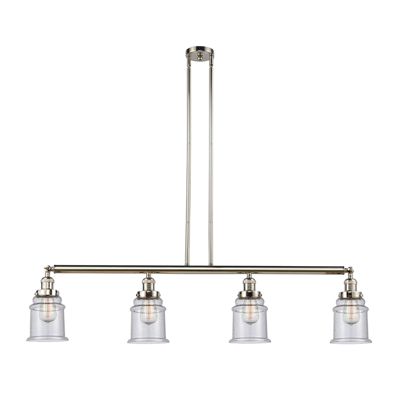 Canton Island Light shown in the Polished Nickel finish with a Seedy shade