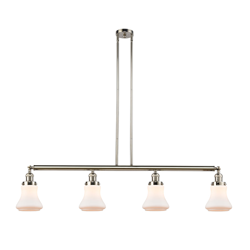 Bellmont Island Light shown in the Polished Nickel finish with a Matte White shade