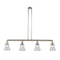 Bellmont Island Light shown in the Polished Nickel finish with a Clear shade