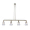 Bellmont Island Light shown in the Polished Nickel finish with a Seedy shade