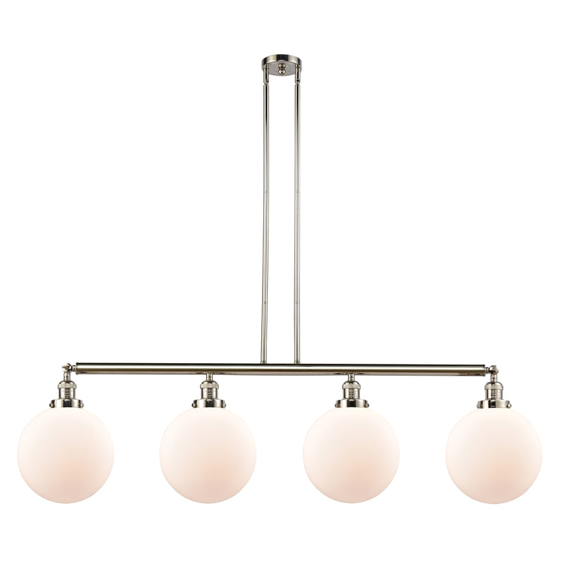 Beacon Island Light shown in the Polished Nickel finish with a Matte White shade