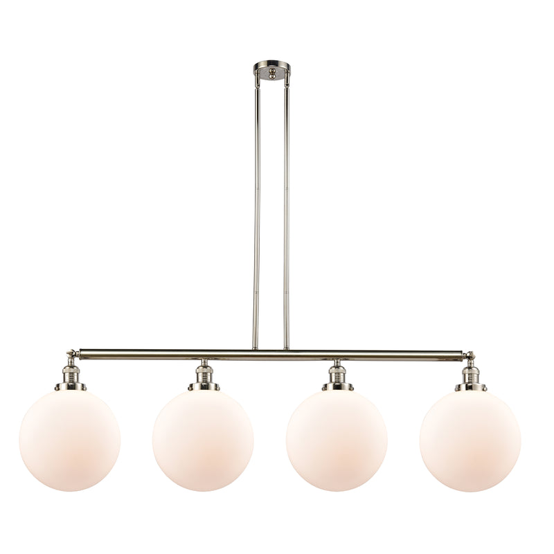 Beacon Island Light shown in the Polished Nickel finish with a Matte White shade