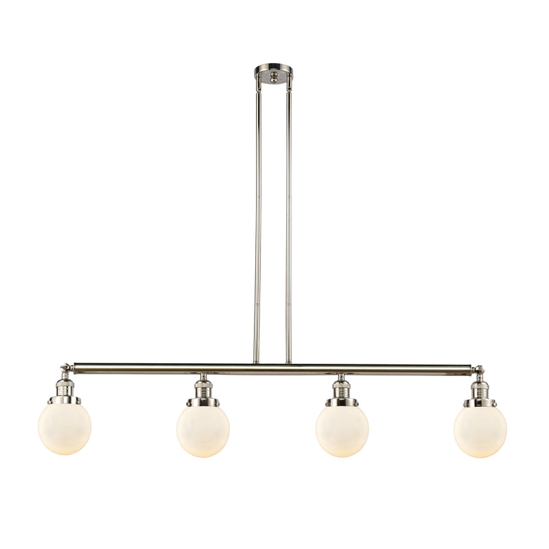 Beacon Island Light shown in the Polished Nickel finish with a Matte White shade