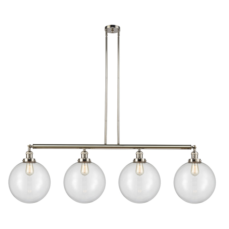 Beacon Island Light shown in the Polished Nickel finish with a Clear shade