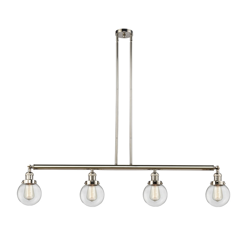 Beacon Island Light shown in the Polished Nickel finish with a Clear shade