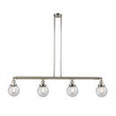 Beacon Island Light shown in the Polished Nickel finish with a Seedy shade