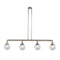 Beacon Island Light shown in the Polished Nickel finish with a Seedy shade