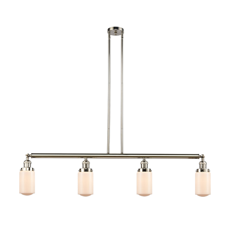 Dover Island Light shown in the Polished Nickel finish with a Matte White shade