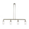 Dover Island Light shown in the Polished Nickel finish with a Seedy shade