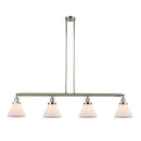 Cone Island Light shown in the Polished Nickel finish with a Matte White shade