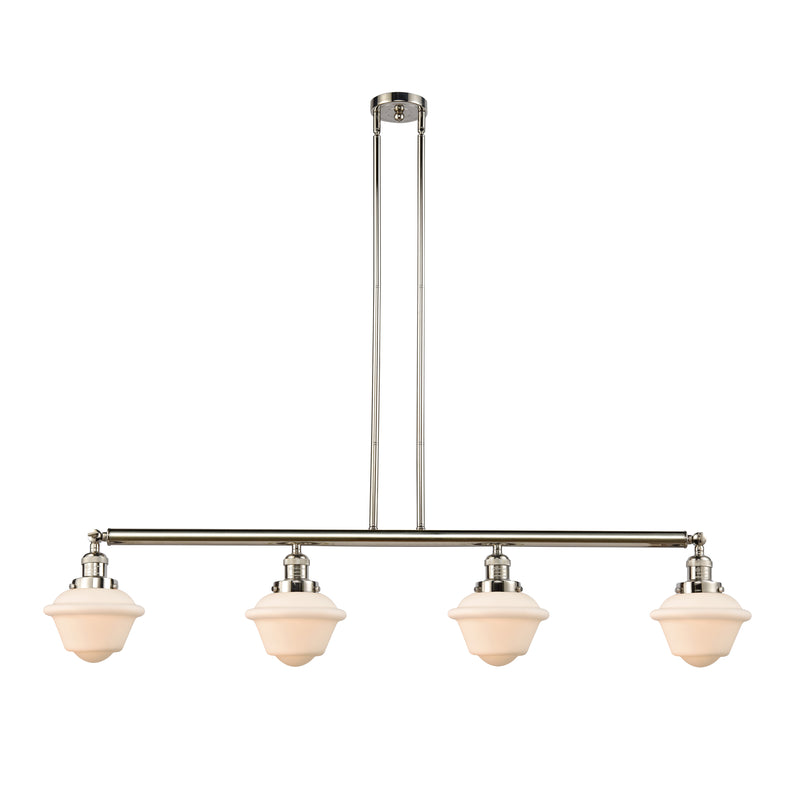 Oxford Island Light shown in the Polished Nickel finish with a Matte White shade