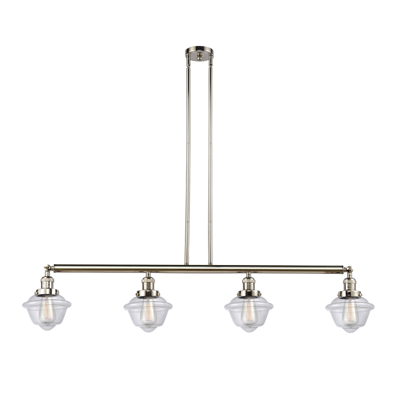 Oxford Island Light shown in the Polished Nickel finish with a Clear shade