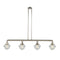 Oxford Island Light shown in the Polished Nickel finish with a Seedy shade