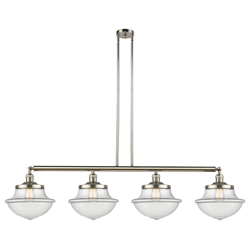 Oxford Island Light shown in the Polished Nickel finish with a Clear shade