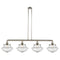 Oxford Island Light shown in the Polished Nickel finish with a Seedy shade