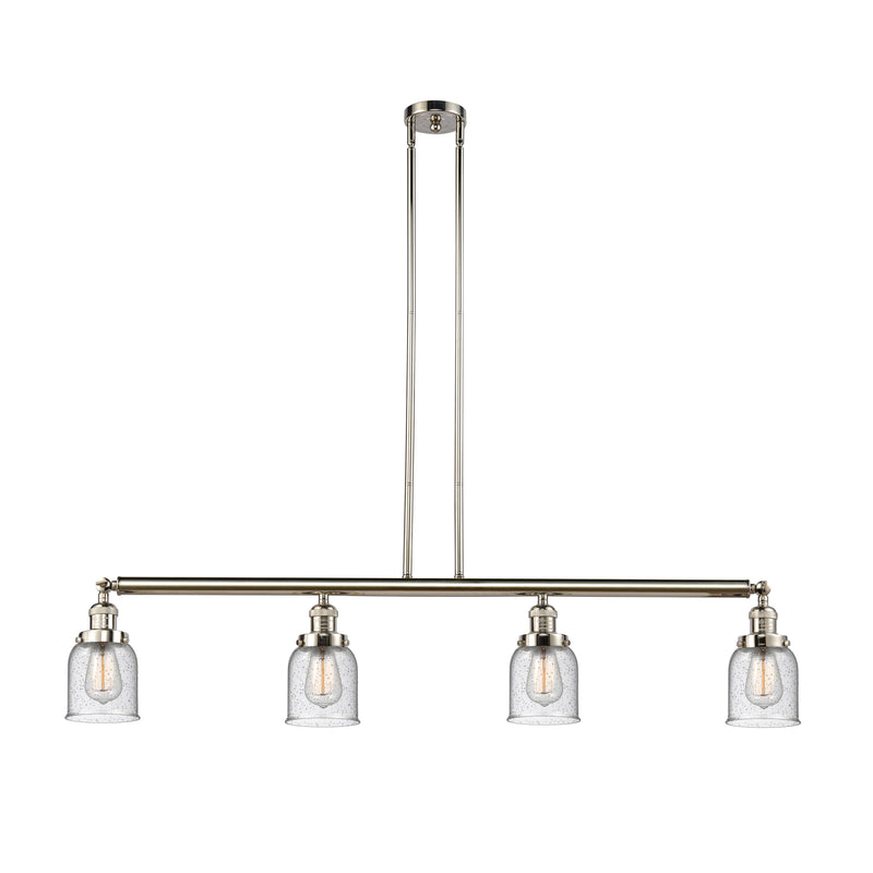 Bell Island Light shown in the Polished Nickel finish with a Seedy shade