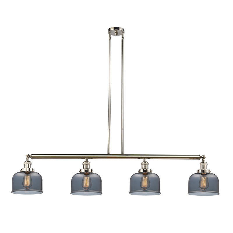 Bell Island Light shown in the Polished Nickel finish with a Plated Smoke shade