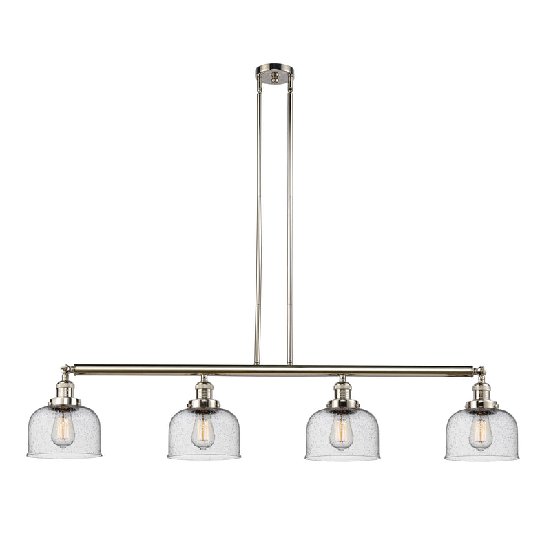 Bell Island Light shown in the Polished Nickel finish with a Seedy shade