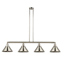 Briarcliff Island Light shown in the Polished Nickel finish with a Polished Nickel shade