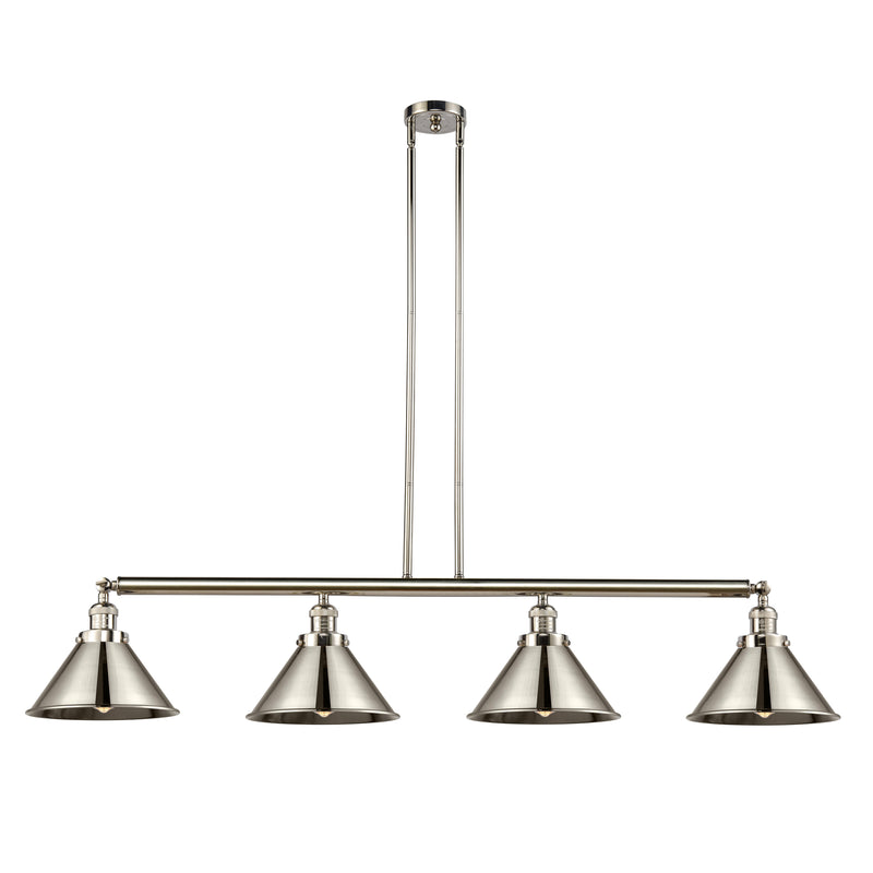 Briarcliff Island Light shown in the Polished Nickel finish with a Polished Nickel shade