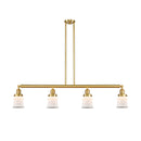 Canton Island Light shown in the Satin Gold finish with a Matte White shade