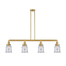 Canton Island Light shown in the Satin Gold finish with a Clear shade