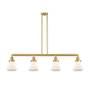 Bellmont Island Light shown in the Satin Gold finish with a Matte White shade