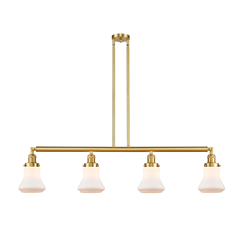 Bellmont Island Light shown in the Satin Gold finish with a Matte White shade