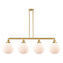 Beacon Island Light shown in the Satin Gold finish with a Matte White shade