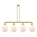 Beacon Island Light shown in the Satin Gold finish with a Matte White shade