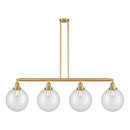 Beacon Island Light shown in the Satin Gold finish with a Clear shade