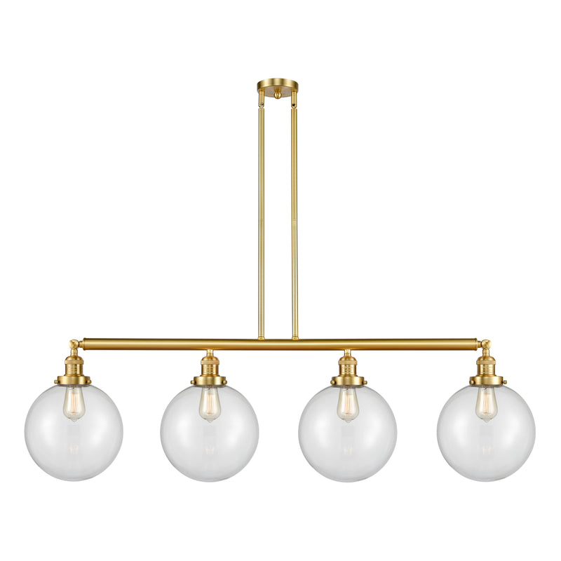 Beacon Island Light shown in the Satin Gold finish with a Clear shade