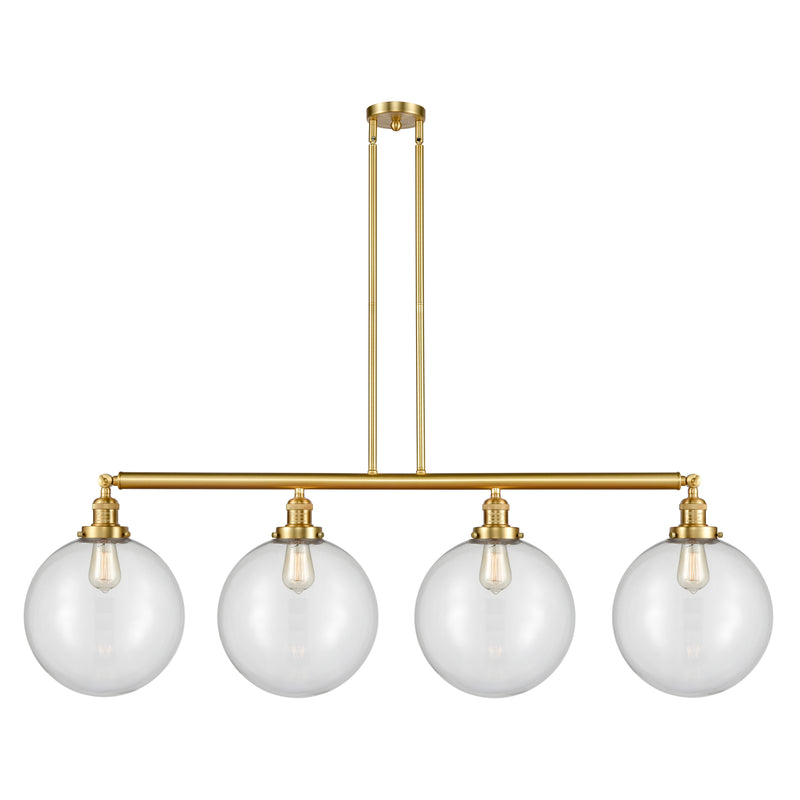 Beacon Island Light shown in the Satin Gold finish with a Clear shade