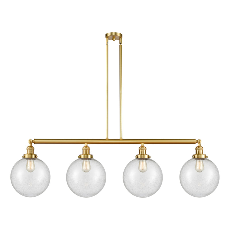 Beacon Island Light shown in the Satin Gold finish with a Seedy shade