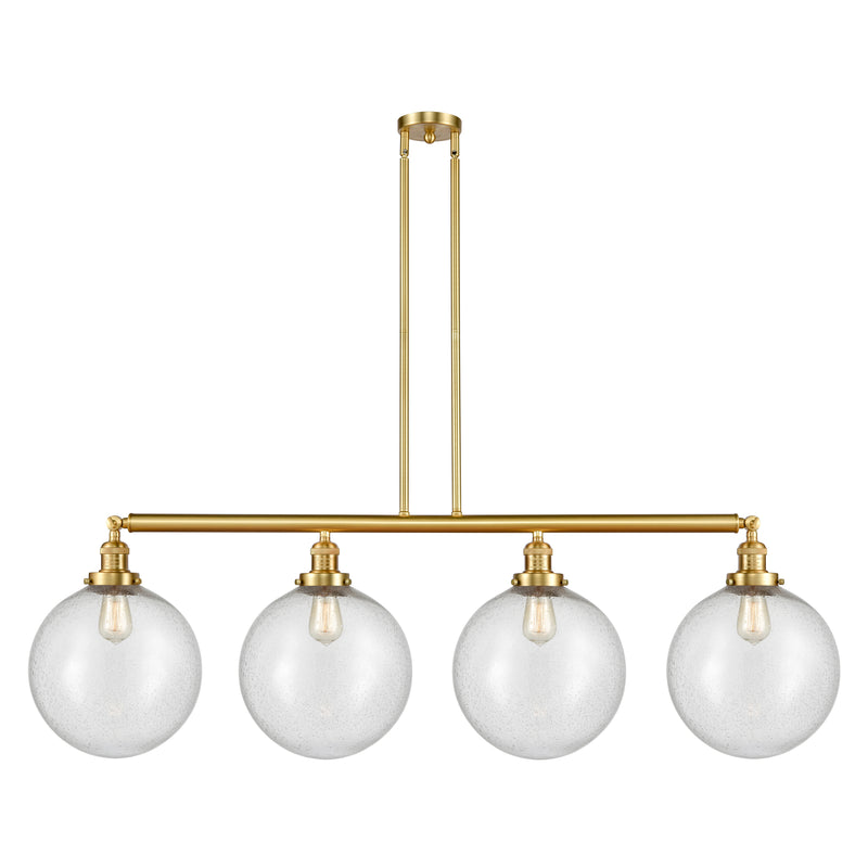 Beacon Island Light shown in the Satin Gold finish with a Seedy shade