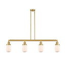 Dover Island Light shown in the Satin Gold finish with a Matte White shade