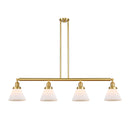 Cone Island Light shown in the Satin Gold finish with a Matte White shade