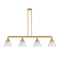 Cone Island Light shown in the Satin Gold finish with a Clear shade