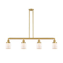 Bell Island Light shown in the Satin Gold finish with a Matte White shade