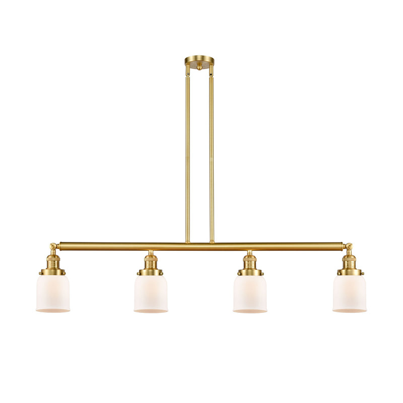 Bell Island Light shown in the Satin Gold finish with a Matte White shade