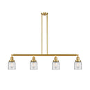 Bell Island Light shown in the Satin Gold finish with a Clear shade