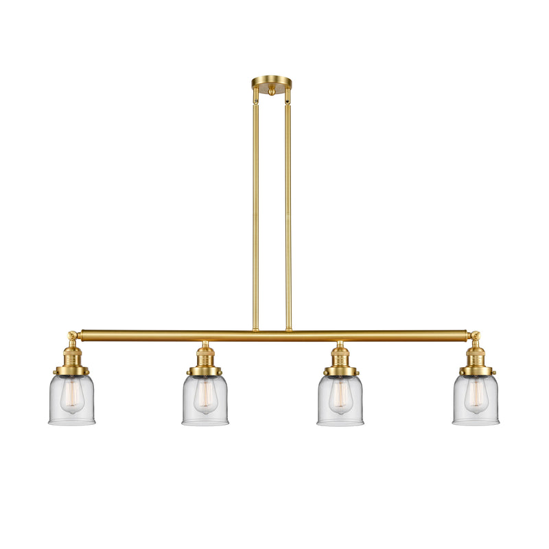 Bell Island Light shown in the Satin Gold finish with a Clear shade