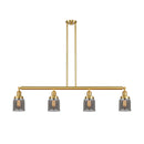 Bell Island Light shown in the Satin Gold finish with a Plated Smoke shade