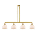 Bell Island Light shown in the Satin Gold finish with a Matte White shade