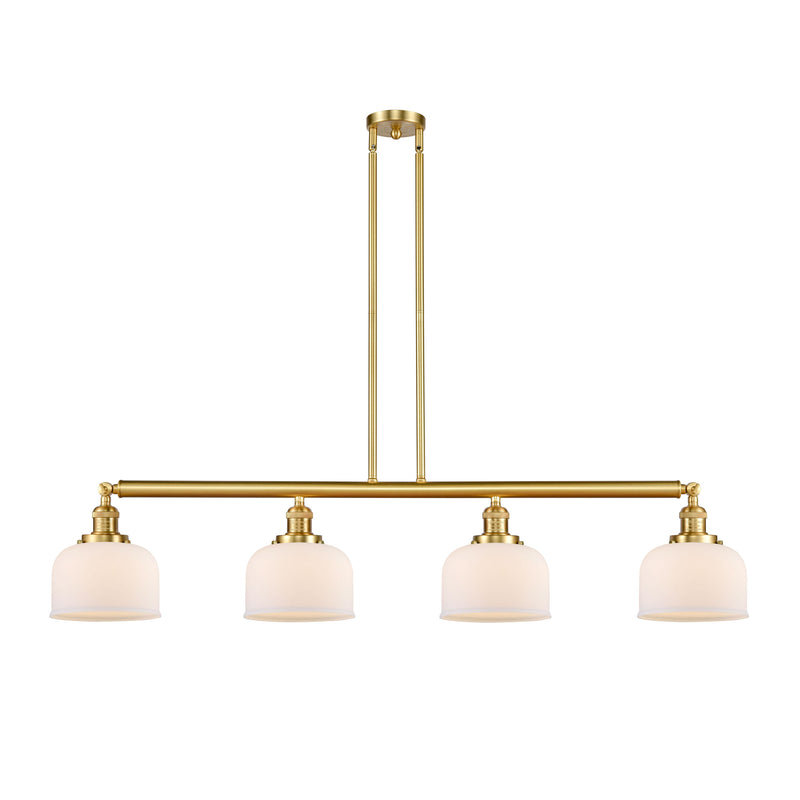 Bell Island Light shown in the Satin Gold finish with a Matte White shade