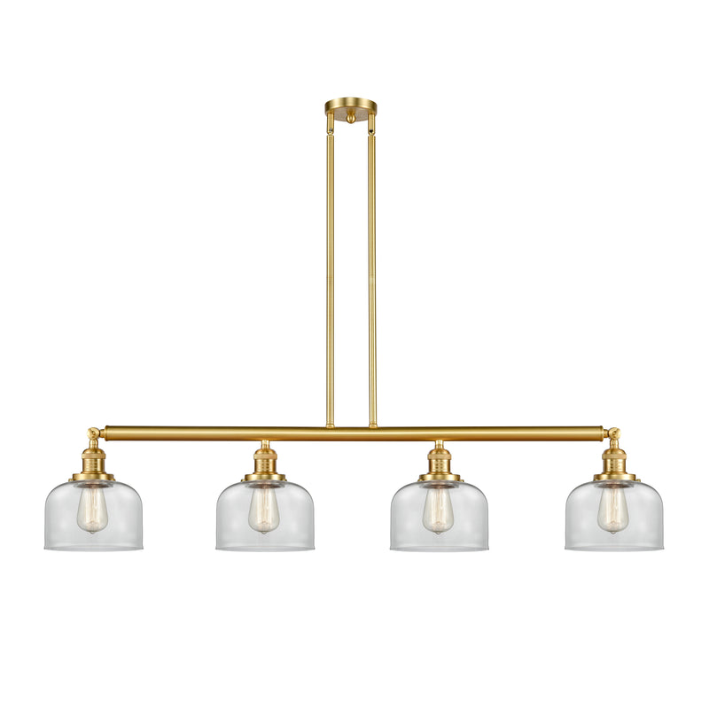 Bell Island Light shown in the Satin Gold finish with a Clear shade