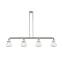 Olean Island Light shown in the Brushed Satin Nickel finish with a Clear shade