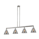 Cone Island Light shown in the Brushed Satin Nickel finish with a Plated Smoke shade