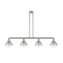 Hampden Island Light shown in the Brushed Satin Nickel finish with a Matte White shade