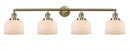 Innovations Lighting Large Bell 4 Light Bath Vanity Light 215-BK-G73
